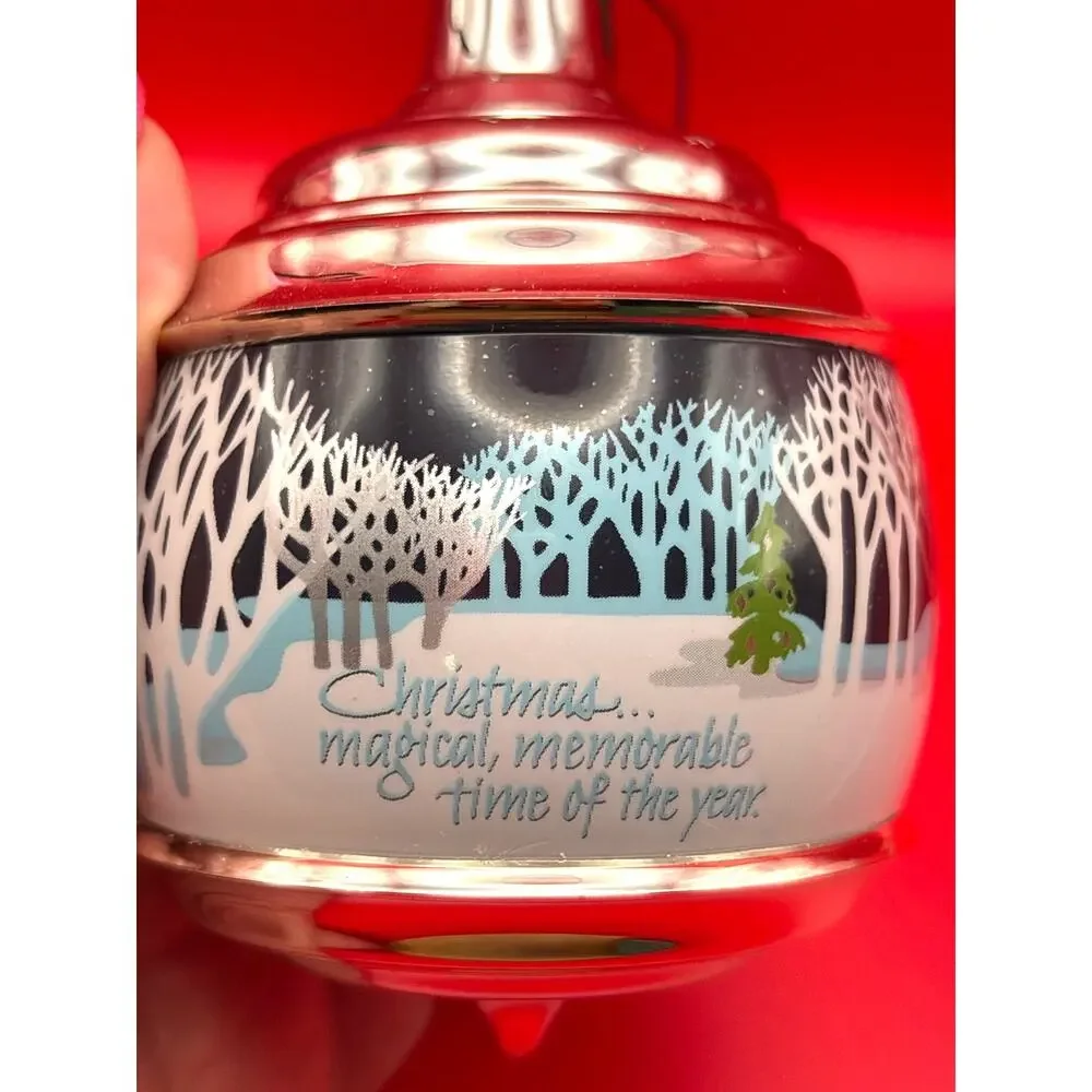 Vintage Christmas Tree Ornament Hallmark Lighted Christmas In The Forest 1980s